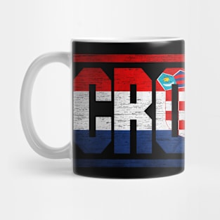 Croatia Retro Flag for Men Women Croatia National Pride Mug